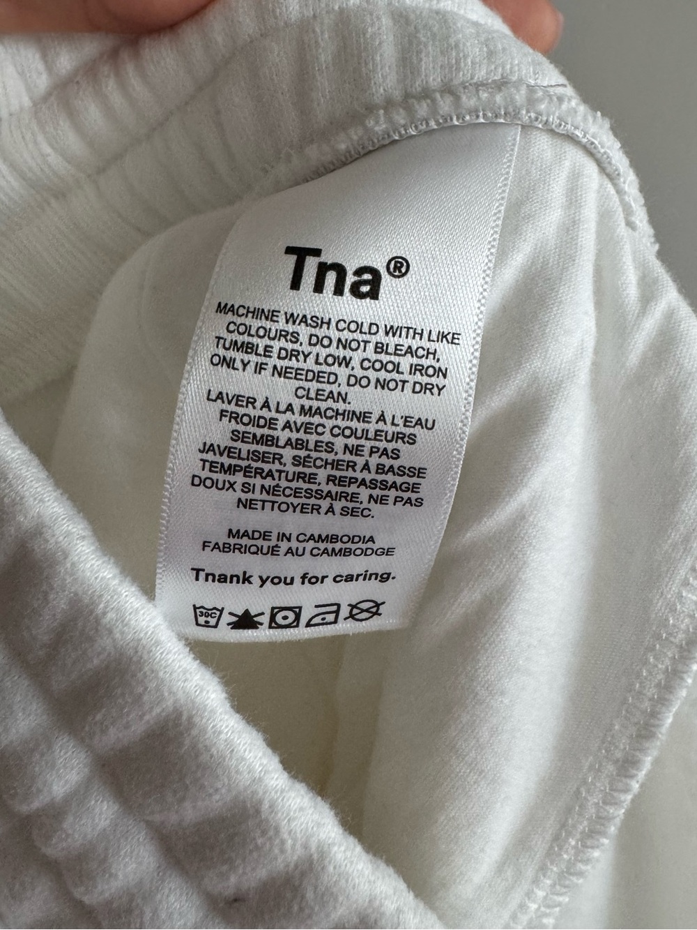 TNA CozyAF White Fleece Sweatpants Joggers Size Medium GUC - Picture 8 of 9